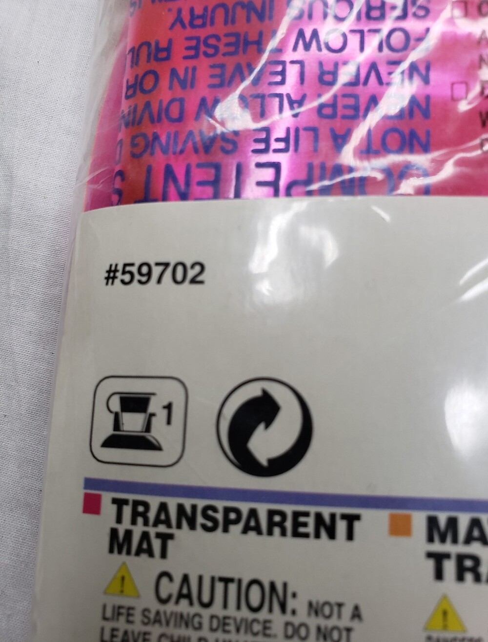 Vintage Intex Wet Set Pink Inflatable Raft 72 X 27 Inches - Picture 4 of 6